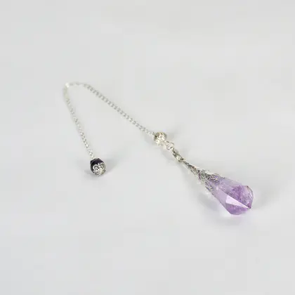 Crystal Pendulum, Best Seller, 12-facet Natural Pink/Purple/White Crystal & Aventurine, Factory