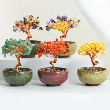 Small Bowl Crystal Tree, 81 LEDs CE061