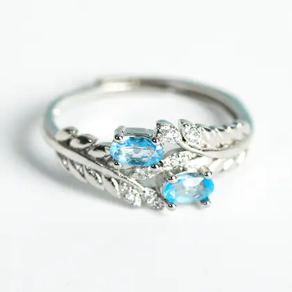 Designer Ring (Multiple Styles) Natural Crystal Clover & Pineapple, Wire-wrapped, Best Seller