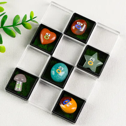 Emoji Tumbled Stone Carvings CD024