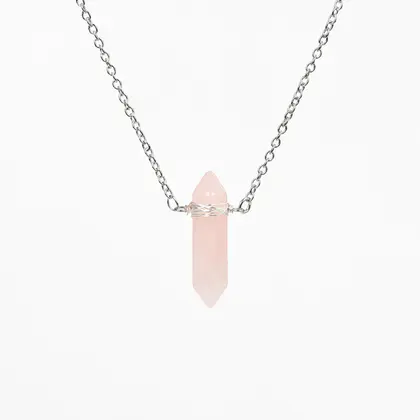 Double-terminated Point Wire-wrapped Pendant (Multi-color) Vertical, Mixed Crystal, Best Seller