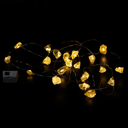 Raw Crystal String Lights (Multi-color) Colorful Night Light, Night Market Gift, Glow Toy