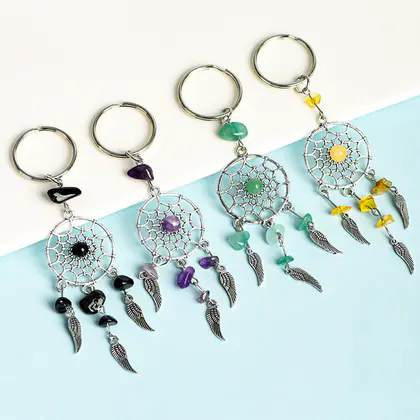 Dreamcatcher Keychain, Best Seller, Mixed Crystal, Colorful