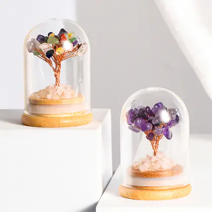 Glass Dome Wealth Tree (Small, Multiple Styles)