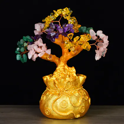 Money Tree / Wealth Tree Crystal Ornament